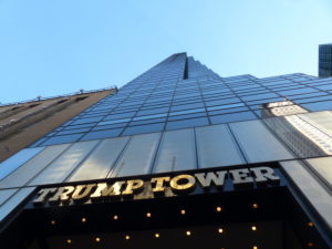 Trump Tower located at 56th Street and Fifth Avenue. It was financed by Trump Organisation and was designed by Architect Der Scutt from Poor, Swanke, Heyden & Connell architectural company. Trump Tower was the headquarters for 2016 Presidential Campaign Trump Tower located at 56th Street and Fifth Avenue. It was financed by Trump Organisation and was designed by Architect Der Scutt from Poor, Swanke, Heyden & Connell architectural company. Trump Tower was the headquarters for 2016 Presidential Campaign