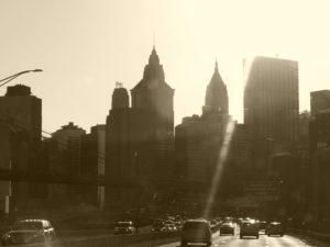 Wall Street office towers photographed from FDR Drive Wall Street office towers photographed from FDR Drive