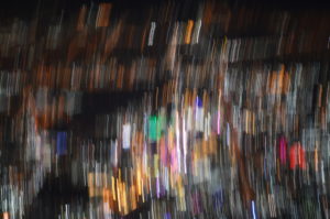 Blurred image of Las Vegas during aircraft take off Blurred image of Las Vegas during aircraft take off