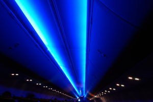 Interior light of Ryanair aircraft. Ryanair operates a fleet of over 450 Boeing 737-800 series aircraft Interior light of Ryanair aircraft. Ryanair operates a fleet of over 450 Boeing 737-800 series aircraft