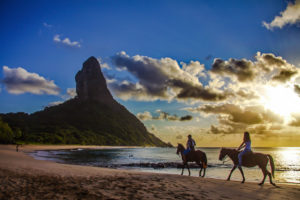 South America, Brazil, Fernando de Korona, island, rider on the beach South America, Brazil, Fernando de Korona, island, rider on the beach