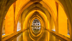 Europe, Spain, Andalusia, Seville, Real Alcazar, Gothic palace, vault, baths of Maria de Padilla, Europe, Spain, Andalusia, Seville, Real Alcazar, Gothic palace, vault, baths of Maria de Padilla,