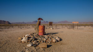 Red bin with coordinates Red bin with coordinates