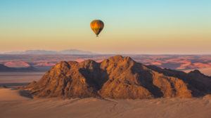 Balloon over the mountains Balloon over the mountains
