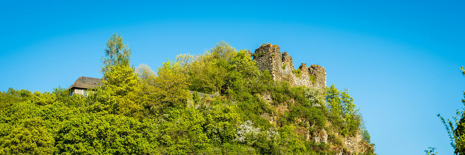 Rosenburg-Ruine in Argenschwang, im Soonwald (Hunsrück) im Gräfenbachtal Rosenburg-Ruine in Argenschwang, im Soonwald (Hunsrück) im Gräfenbachtal