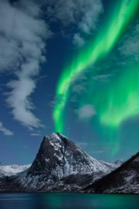 Norway, Senja, island, Rodsand, Aurora, Borealis, aurora borealis, 