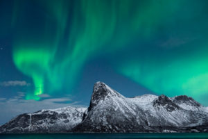 Norway, Senja, island, Rodsand, Aurora, Borealis, aurora borealis, 