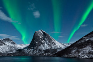 Norway, Senja, island, Rodsand, Aurora, Borealis, aurora borealis, 