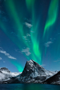 Norway, Senja, island, Rodsand, Aurora, Borealis, aurora borealis, 