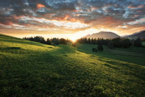 Dramatic sunrise in the Allgäu region, Bavaria, Germany Dramatic sunrise in the Allgäu region, Bavaria, Germany