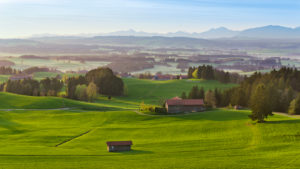 Germany, Bavaria, Alpine landscape in spring, morning light