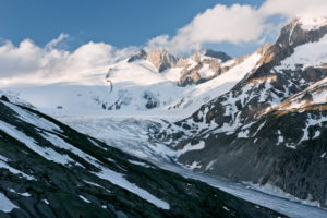 Rhone Glacier from above, Uri, Switzerland