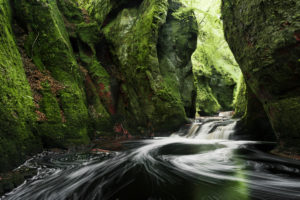 Gorge with small waterfall,Scotland,England,UK,Europe
