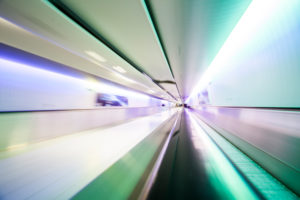 Futuristic tunnel in motion Futuristic tunnel in motion