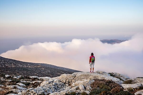 small steel thermos bottle and hot tea on a rock during cold season hiking  Stock Photo - Alamy