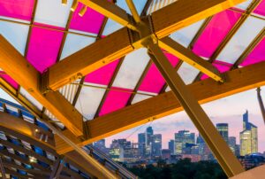 Image of View from Avenue Mahatma Gandhi, Fondation Louis Vuitton project  by by Gehry, Frank (b.1929)