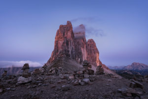 Paternsattel, Drei Zinnen, Tre Cime Di Lavaredo, Sonnenaufgang, Dolomiten, Südtirol, Italien, Europa Paternsattel, Drei Zinnen, Tre Cime Di Lavaredo, Sonnenaufgang, Dolomiten, Südtirol, Italien, Europa