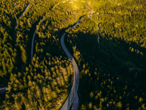 Black Forest high road, aerial view, in the evening, Black Forest, Baden-Wuerttemberg, Germany, Europe Black Forest high road, aerial view, in the evening, Black Forest, Baden-Wuerttemberg, Germany, Europe