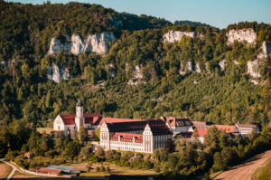 Erzabtei St. Martin zu Beuron, Archiabbatia Sancti Martini Beuronensis, Beuron Archabbey, Benedictine Archabbey, Upper Danube Valley, Swabian Alb, Baden-Württemberg, Germany, Europe Erzabtei St. Martin zu Beuron, Archiabbatia Sancti Martini Beuronensis, Beuron Archabbey, Benedictine Archabbey, Upper Danube Valley, Swabian Alb, Baden-Württemberg, Germany, Europe