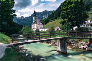 Malerwinkel, Ramsau, Catholic Church St. Sebastian, Berchtesgaden, Berchtesgadener Land, Bayer, Germany, Europe Malerwinkel, Ramsau, Catholic Church St. Sebastian, Berchtesgaden, Berchtesgadener Land, Bayer, Germany, Europe