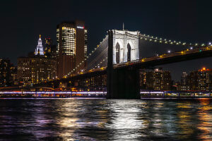 Brooklyn Bridge, New York City, Manhattan, USA, at night, illuminated Brooklyn Bridge, New York City, Manhattan, USA, at night, illuminated