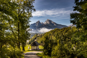 Kapelle, Watzmann in Berchtesgaden Kapelle, Watzmann in Berchtesgaden