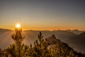 Sight Kehlsteinhaus at sunset, Berchtesgaden, Berchtesgadener Land, Upper Bavaria, Bavaria, Germany, Alps, mountains, Berchtesgadener Berge, Sight Kehlsteinhaus at sunset, Berchtesgaden, Berchtesgadener Land, Upper Bavaria, Bavaria, Germany, Alps, mountains, Berchtesgadener Berge,