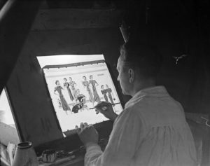 A working day at a printing office, Germany 1930s. A working day at a printing office, Germany 1930s.
