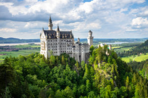 Germany, Bavaria, Allgäu, Füssen, Neuschwanstein Castle in spring Germany, Bavaria, Allgäu, Füssen, Neuschwanstein Castle in spring