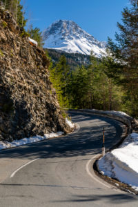Norbertshöhe pass road, view of Großer Mutzkopf, Nauders, Vinschgau, Tyrol, Austria Norbertshöhe pass road, view of Großer Mutzkopf, Nauders, Vinschgau, Tyrol, Austria