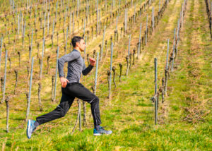 Man, 21 years old, jogging on Kappelberg, Remstal, Baden-Württemberg, Germany Man, 21 years old, jogging on Kappelberg, Remstal, Baden-Württemberg, Germany