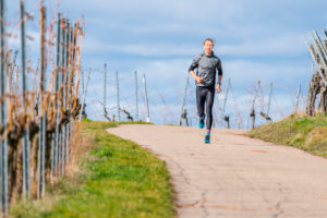 Man, 30 years old, jogging on Kappelberg, Remstal, Baden-Württemberg, Germany Man, 30 years old, jogging on Kappelberg, Remstal, Baden-Württemberg, Germany
