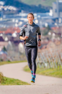 Man, 30 years old, jogging on Kappelberg, Remstal, Baden-Württemberg, Germany Man, 30 years old, jogging on Kappelberg, Remstal, Baden-Württemberg, Germany
