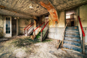 Stairs in a former hotel Stairs in a former hotel
