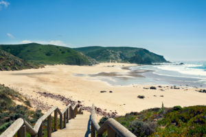 golden sandy beach in Portugal golden sandy beach in Portugal
