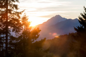 Blick von Krvavec in andere Berge in Slowenien Blick von Krvavec in andere Berge in Slowenien