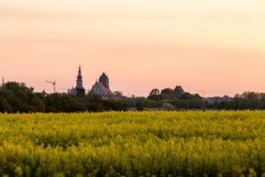 View of Greifswald in the sunset View of Greifswald in the sunset
