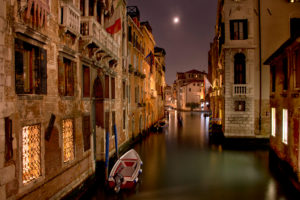 Night shot in Venice, Italy Night shot in Venice, Italy
