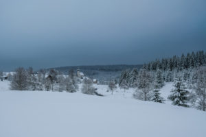 Snowy winter landscape in the Ore mountains Snowy winter landscape in the Ore mountains