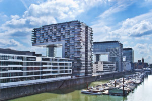 The Rheinau harbour, modern architecture in Cologne city,
Cologne (Koln), North Rhine Westphalia, Germany, Europe The Rheinau harbour, modern architecture in Cologne city,
Cologne (Koln), North Rhine Westphalia, Germany, Europe