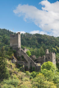 View of the Niederburg in Manderscheid (Eifel). View of the Niederburg in Manderscheid (Eifel).