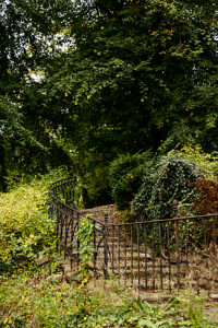 Stairs towards the old cemetery in Flensburg Stairs towards the old cemetery in Flensburg