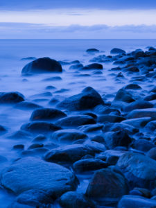 blue hour on the Baltic coast close Lohme, Jasmund National Park, Rügen, Mecklenburg-Western Pomerania, Germany blue hour on the Baltic coast close Lohme, Jasmund National Park, Rügen, Mecklenburg-Western Pomerania, Germany