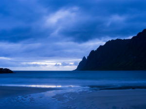 Blue hour, Senja island, Norway Blue hour, Senja island, Norway