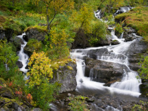 Waterfall, Senja island, Norway Waterfall, Senja island, Norway