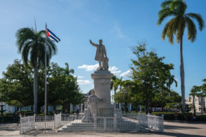 José Martà Monument with Cuban flag in Cienfuegos José Martà Monument with Cuban flag in Cienfuegos