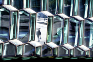 People at the Harpa, the Great Concert Hall of Reykjavik People at the Harpa, the Great Concert Hall of Reykjavik