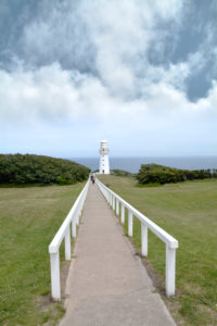 Way to the white Lighthouse, Great Ocean Road, New Zealand Way to the white Lighthouse, Great Ocean Road, New Zealand