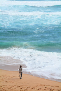 Girl on beach, great ocean road Girl on beach, great ocean road