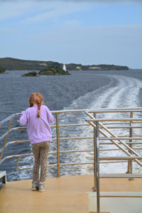 Little Girl on a ship at Gordon River Little Girl on a ship at Gordon River